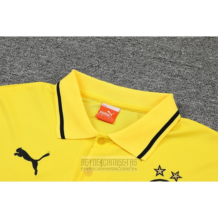 Camiseta De Futbol Polo del Borussia Dortmund 2022-2023 Amarillo y Blanco